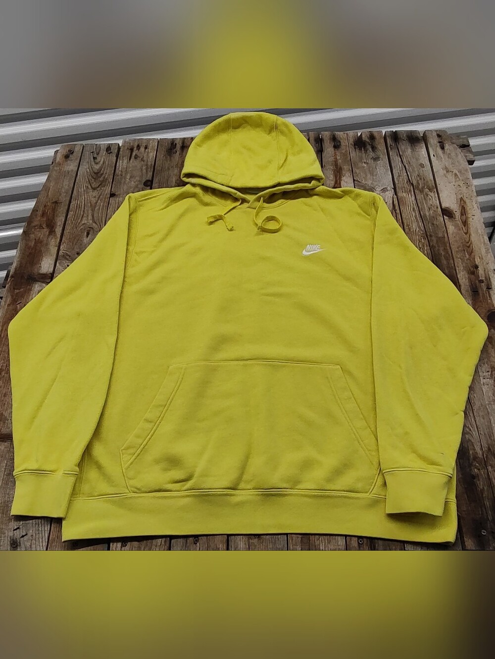 2000's Nike yellow hoodie men's size 2XL